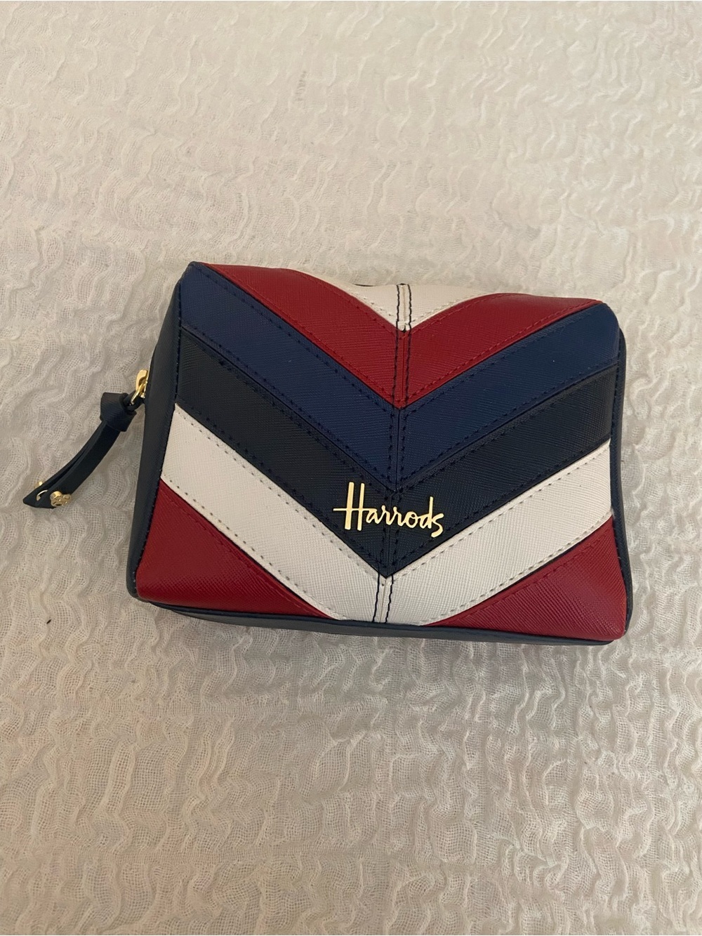 HARRODS STRIPED POUCH - Picture 2 of 6